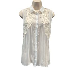 Philosophy Sleeveless Blouse with Lace